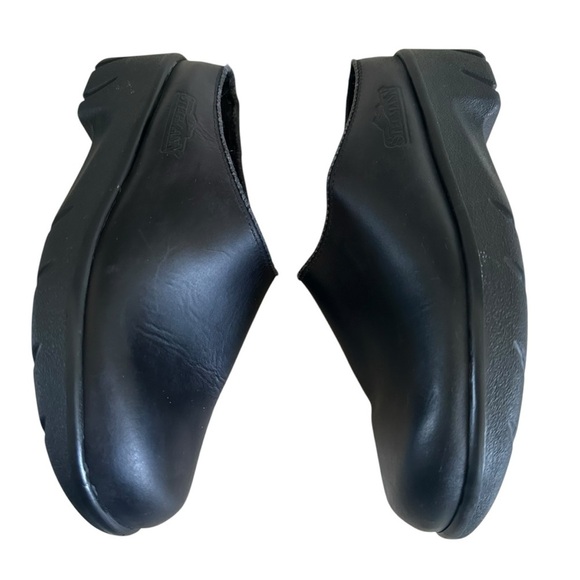 STEGMAN BLACK LEATHER CLOGS SIZE 5 - Picture 3 of 13